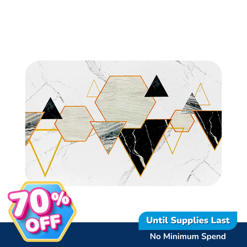 Ideal Living Diatomite Bath Mat Printed 60 x 39cm