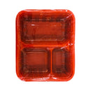 Happy Lea's Bento Box With Lid 3 Division Red And Black 10's