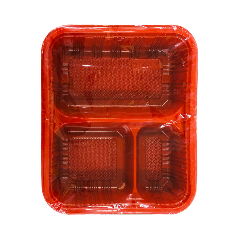 Happy Lea's Bento Box With Lid 3 Division Red And Black 10's