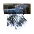 Fuji Bright 360 LED Steady Curtain Light With End Connector Clear Wire White 5.8m