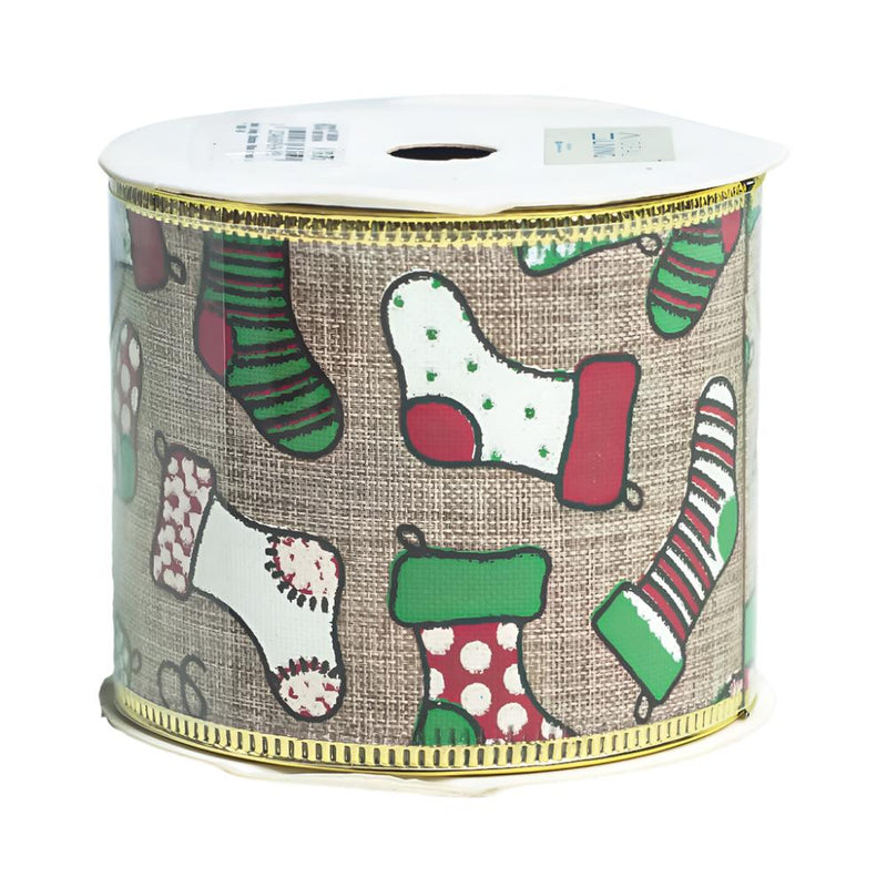 Ideal Living Christmas Ribbon 6.3cmx2.7m