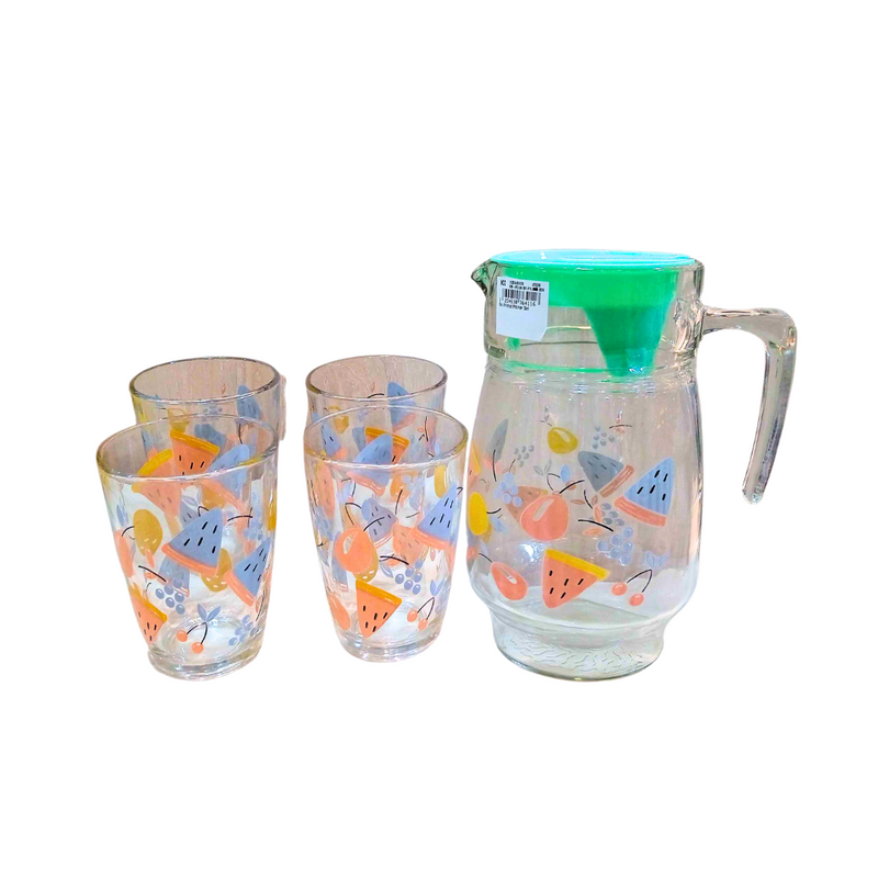 Printed Pitcher Set 5pcs