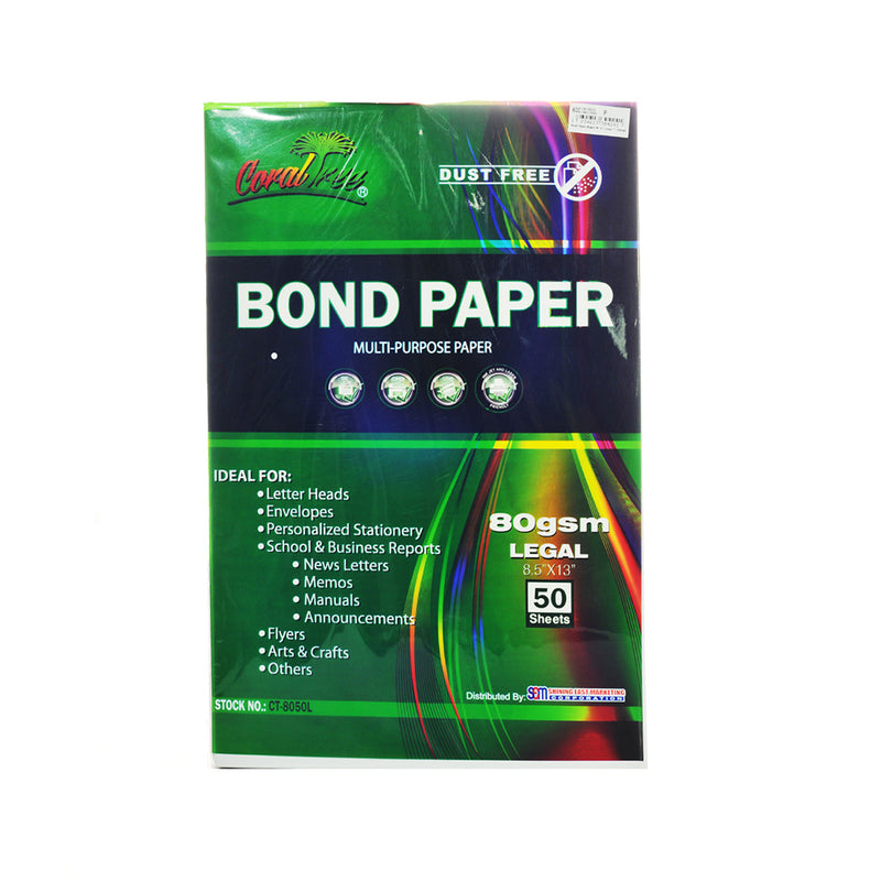 Coral Tree Bond Paper 80gsm Long 50's