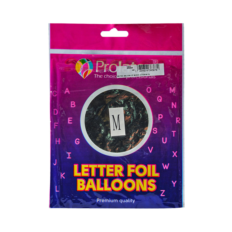 DNK Foil Balloon Silver Letter 16in 1's