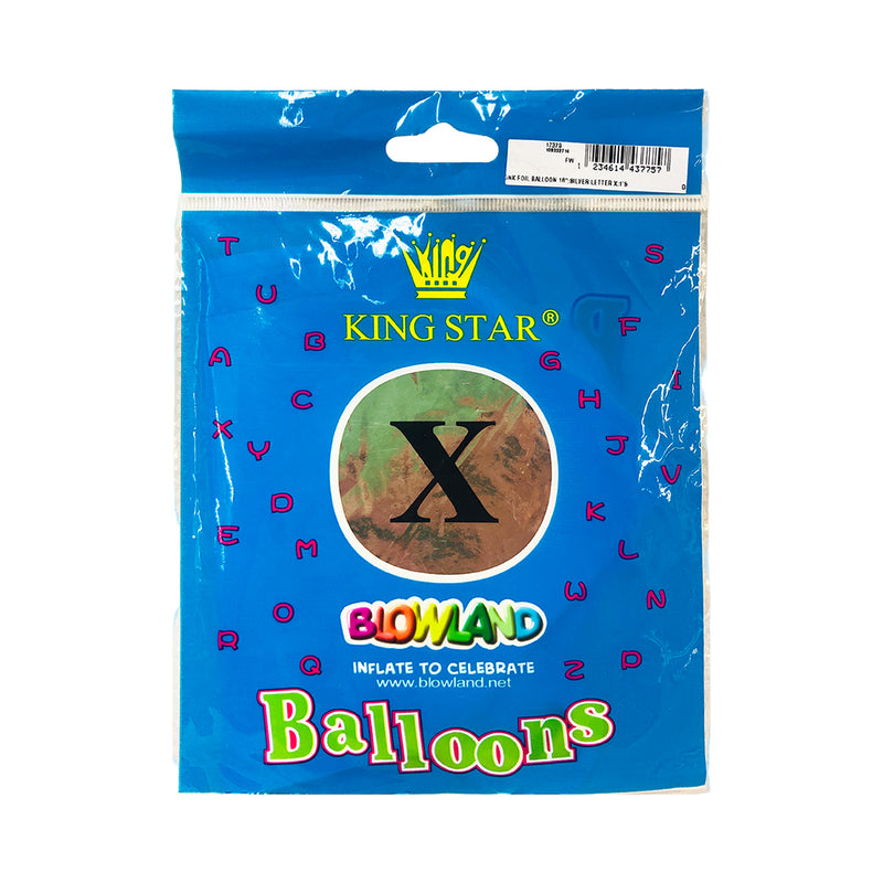 DNK Foil Balloon Silver 16in 1's