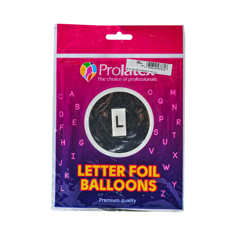 DNK Foil Balloon Silver Letter 16in 1's