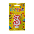 Cheers Numeral Candle