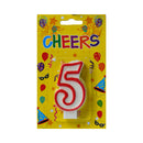 Cheers Numeral Candle