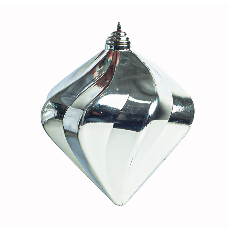 Metalic/Matte Diamond Christmas Ornaments Silver 14.5cm