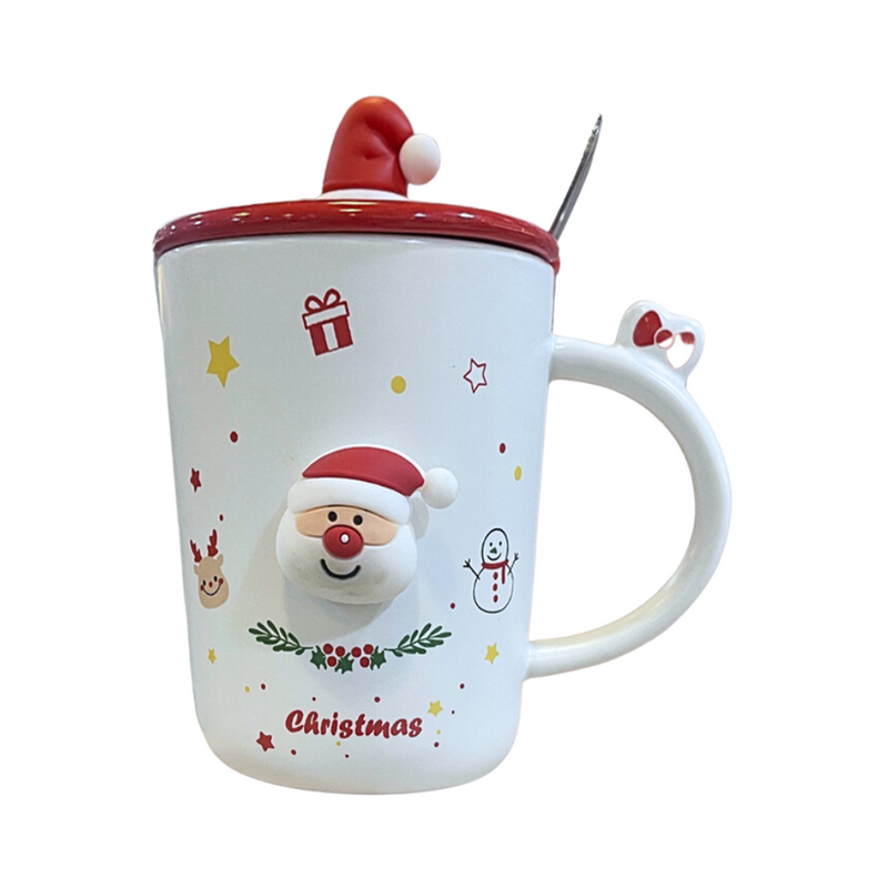 Ideal Living Mug With Cover And Spoon Printed 350ml