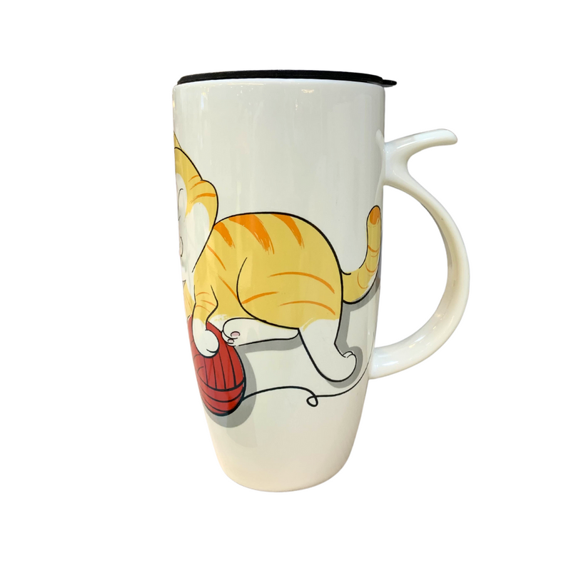 Ideal Living Mug With Cover Printed 580ml