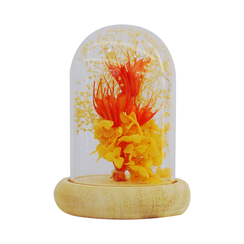 Ideal Living Flower In Glass Dome With Lights Assorted Color