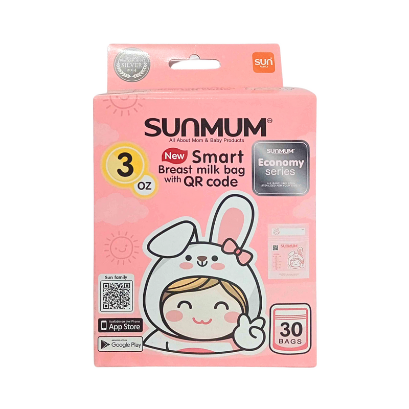 Sunmum Breast Milk Storage Bags 3oz 30’s