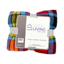 Ideal Living Checkered Fleece Blanket Assorted