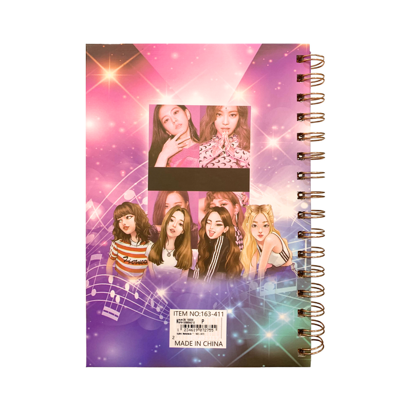 Spiral Notebook Black Pink