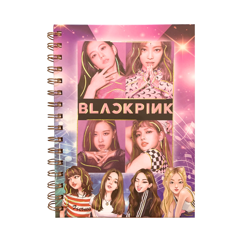 Spiral Notebook Black Pink