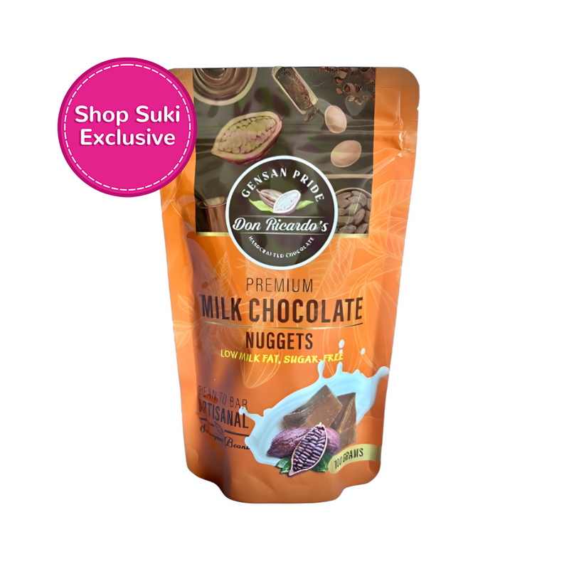 Don Ricardo's Premium Milk Chocolate Nuggets Low Milk Fat Sugar-Free 100g