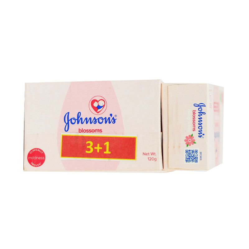 Johnson's Baby Soap Blossom 120g x 3's + Baby Soap Blossom 100g