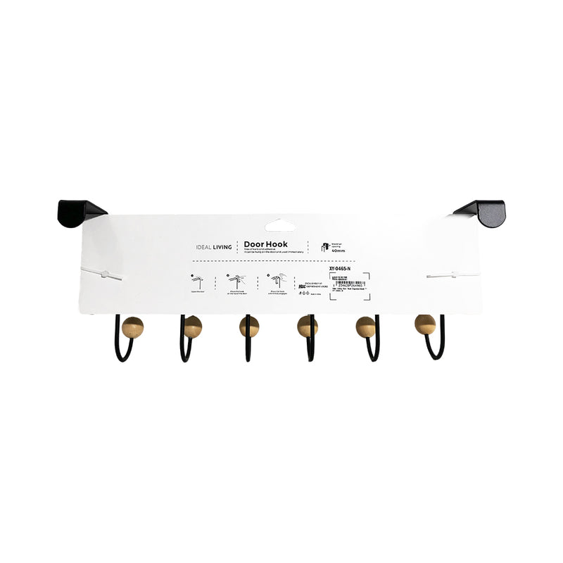 Ideal Living Door Hook Organizer Black