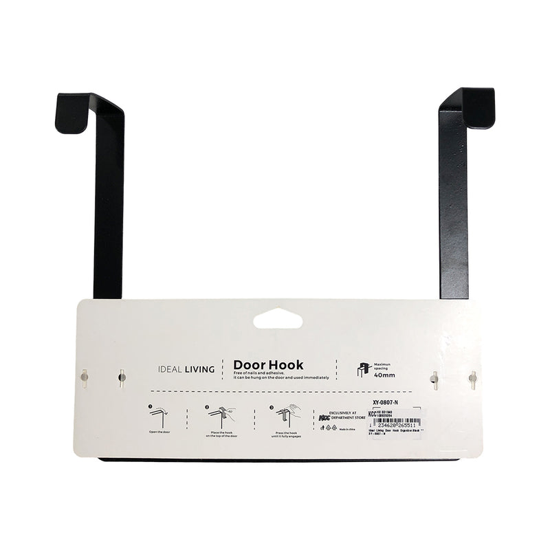 Ideal Living Door Hook Organizer Black