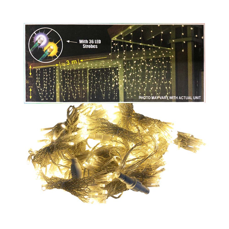 Fuji Bright 360 LED Steady Facade Curtain Light With 36 Strobes & End Connector 3m