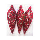 Ideal Living Glitter Cone Christmas Ornaments 3's