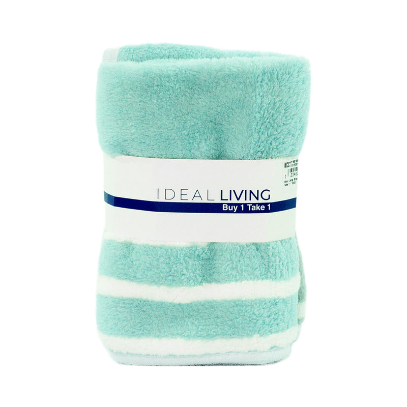 Ideal Living Stripe Fleece Face Towel 2's