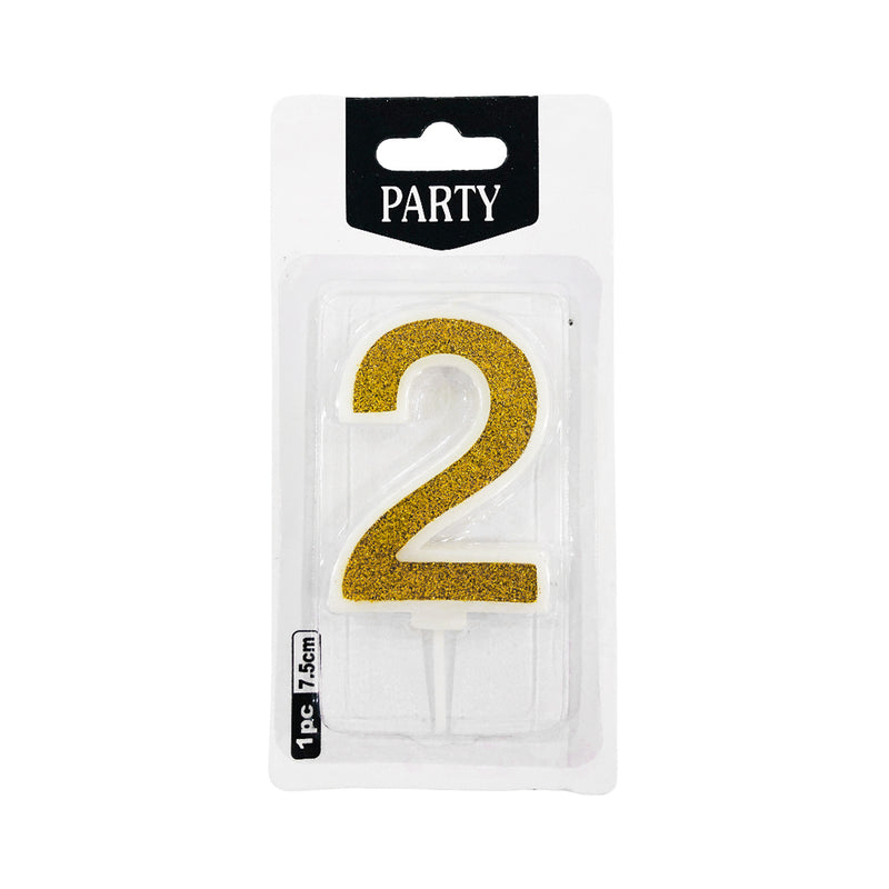 Number Candle Gold 7.5cm
