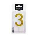 Number Candle Gold 7.5cm