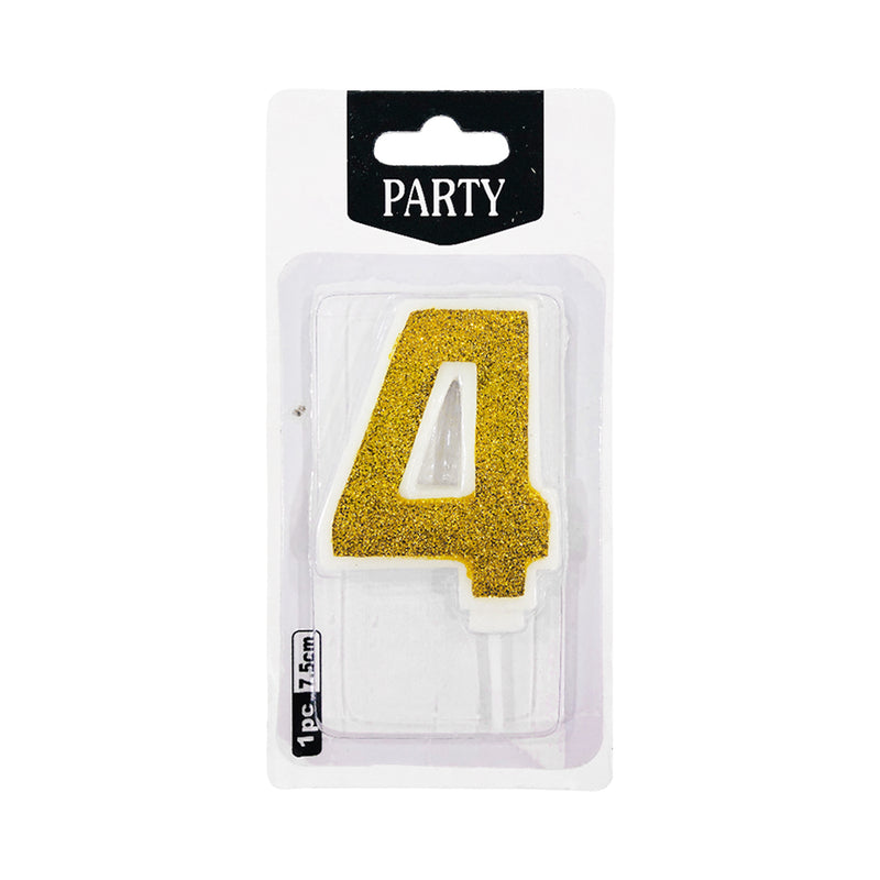 Number Candle Gold 7.5cm