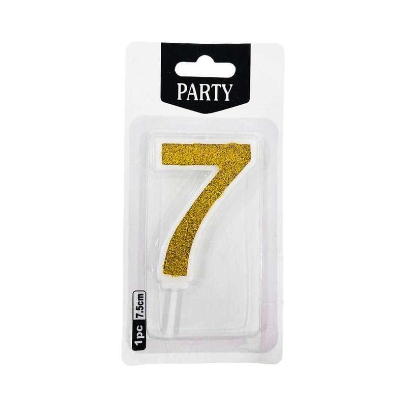 Number Candle Gold 7.5cm