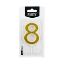 Number Candle Gold 7.5cm