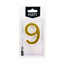 Number Candle Gold 7.5cm