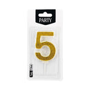 Number Candle Gold 7.5cm
