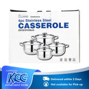 Ideal Living 4pc Stainless Steel Casserole Set