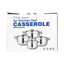 Ideal Living 4pc Stainless Steel Casserole Set