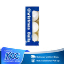 Ideal Living Christmas Balls Cream White 3's