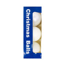 Ideal Living Christmas Balls Cream White 3's