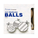 Ideal Living Multicolor Christmas Balls 10cm 4's