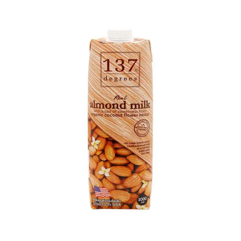 a carton of almond milk