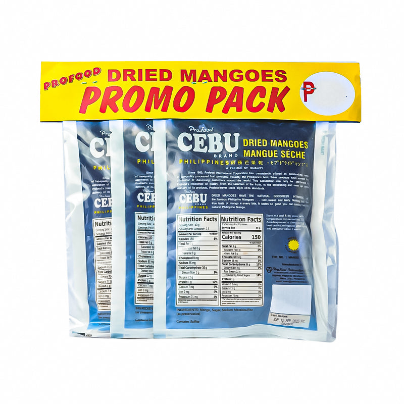 Profood Cebu Dried Mango Chips Promo Pack 3's