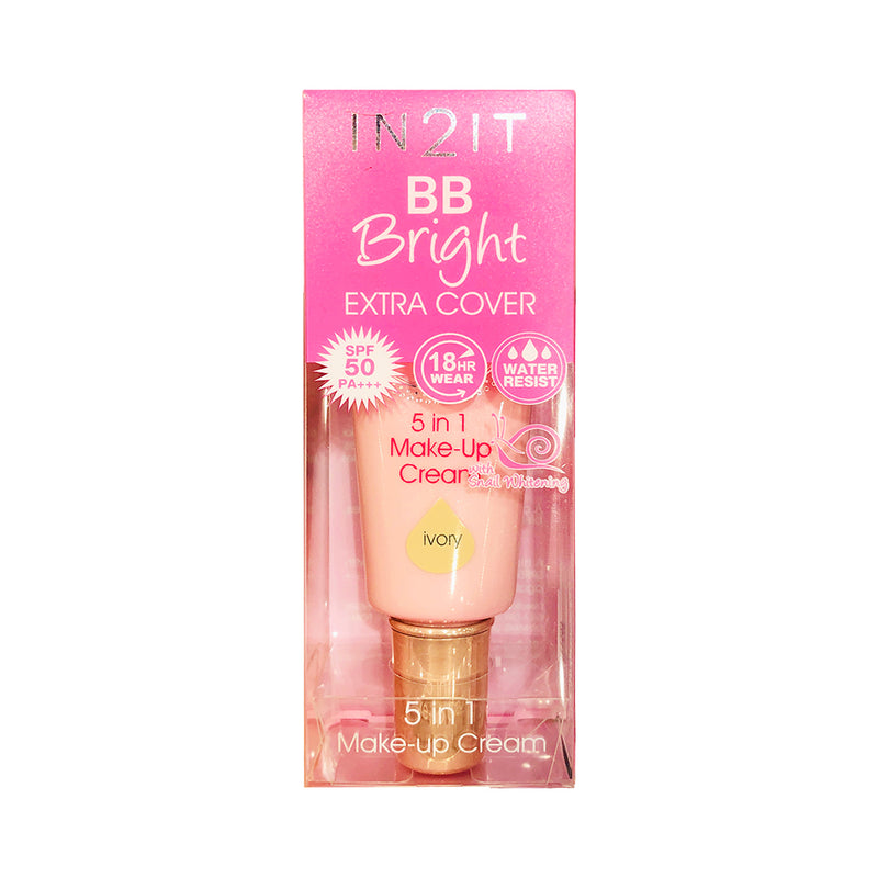 In2it BB Bright Extra Cover SPF 50 PA+++ 5in1 Make Up Cream Ivory