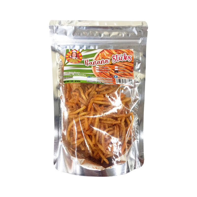 Phailyn Foods Banana Sticks BBQ Hot And Spicy 100g