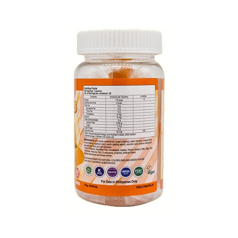 Ceelin Gummies Ascorbic Acid Orange 30's