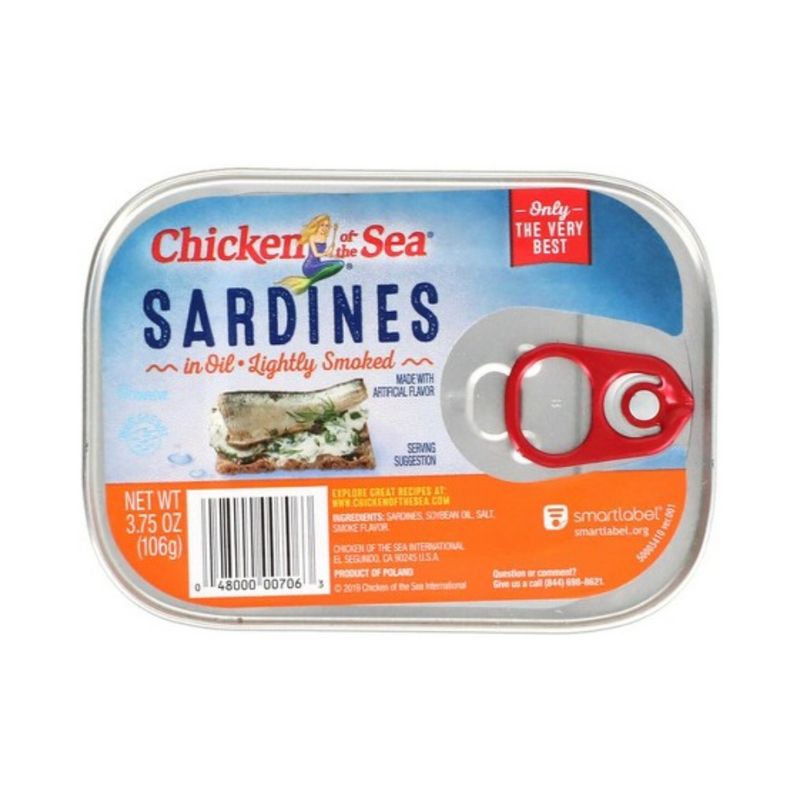 Chicken Of The Sea Sardines In Oil Lightly Smoked 106g