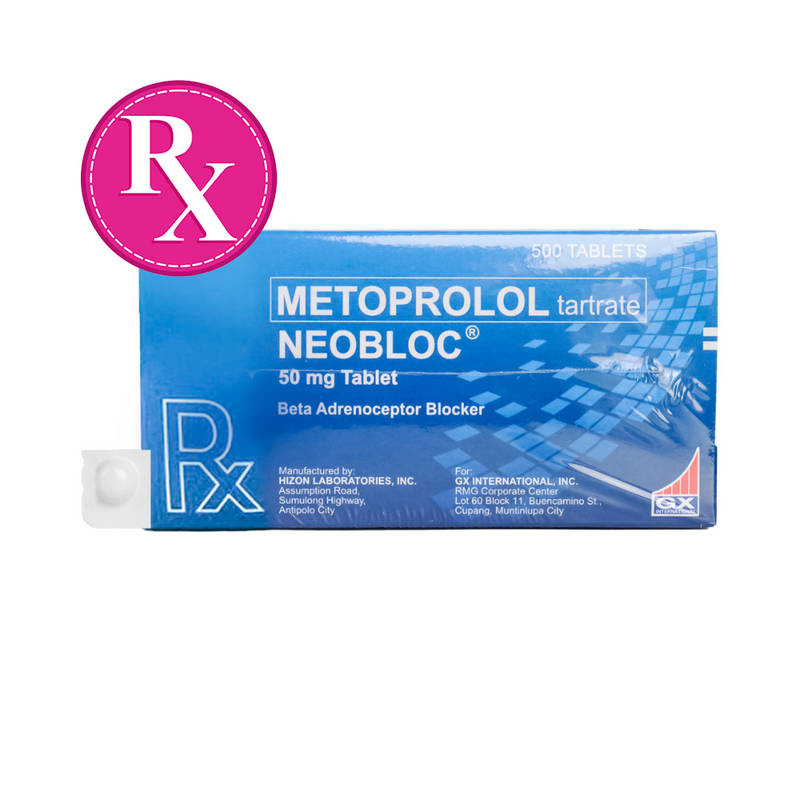 Neobloc Metoprolol Tartrate Tablet 50mg By 1's