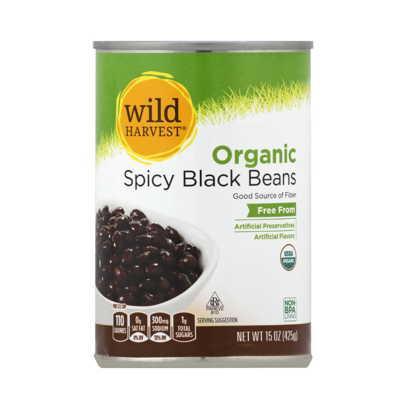 Wild Harvest Organic Spicy Black Beans 425g