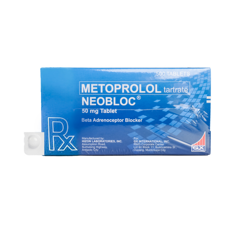 Neobloc Metoprolol Tartrate Tablet 50mg By 1's