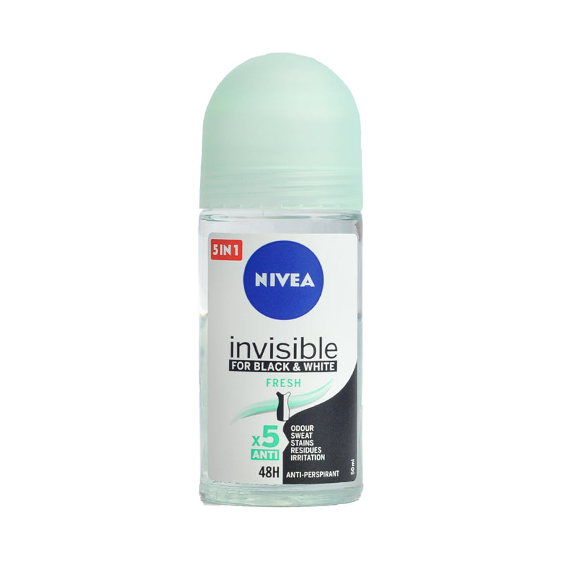 Nivea Invisible Black And White Deodorant Roll On Fresh 50ml