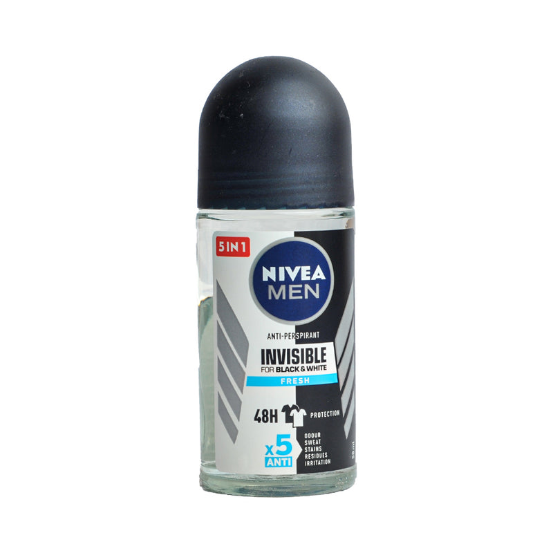 Nivea For Men Black And White Fresh Deodorant Roll On 50ml